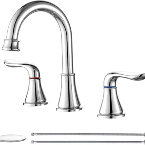 Grifo de Baño Cromado de 3 Agujeros